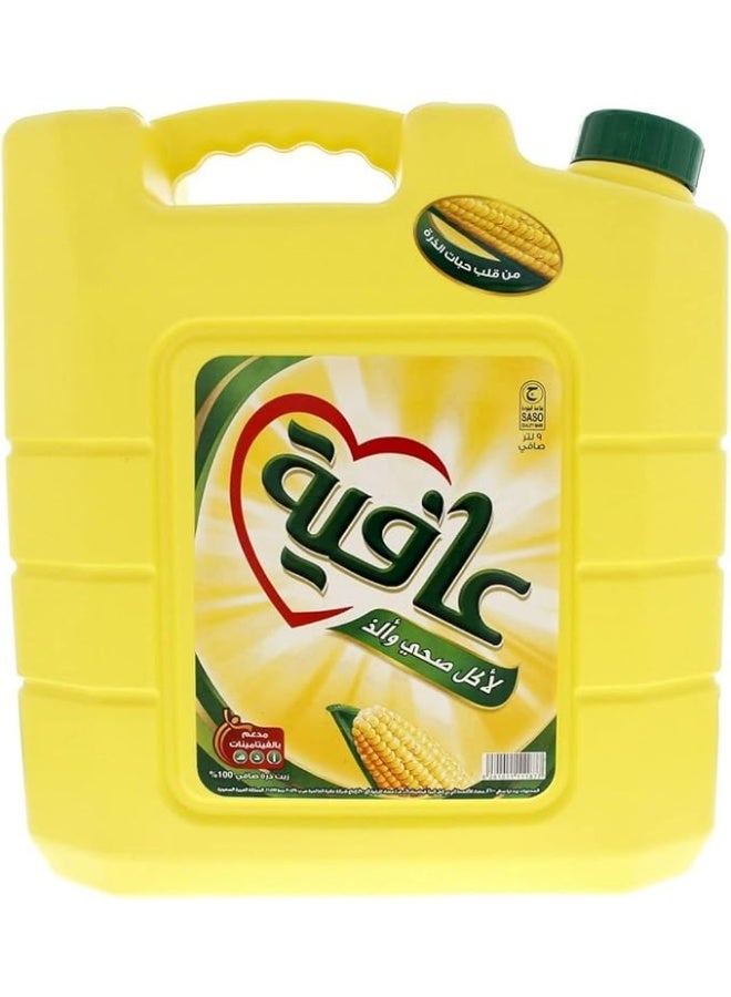 عافية زيت الذرة أفيا 9 لترات – زيت طبخ نقي وخفيف، خالٍ من الكوليسترول، عبوة بحجم عائلي - Image 4